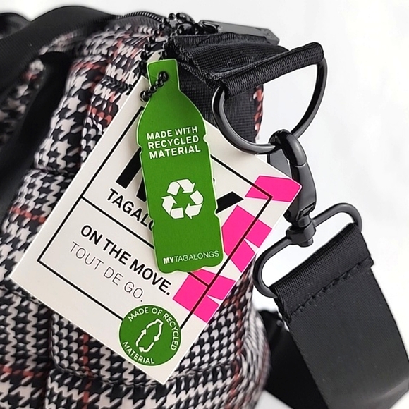 MyTagalongs  Mini Crossbody Tote Handbag Crossbody Bag Harper Tweed Black Brown - Picture 12 of 16